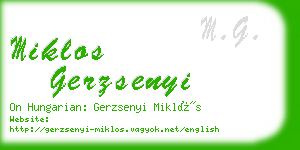 miklos gerzsenyi business card